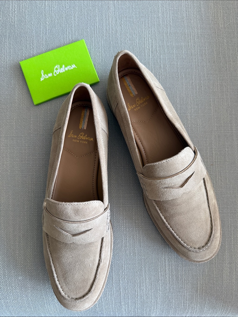 Sam Edelman Women’s Birch Suede loafer. Warm sand. Size 8. New in Box
